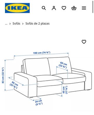 Sofá Kivik de 2 plazas gris