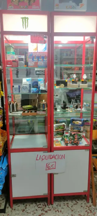 Vitrina expositor cristal y metal