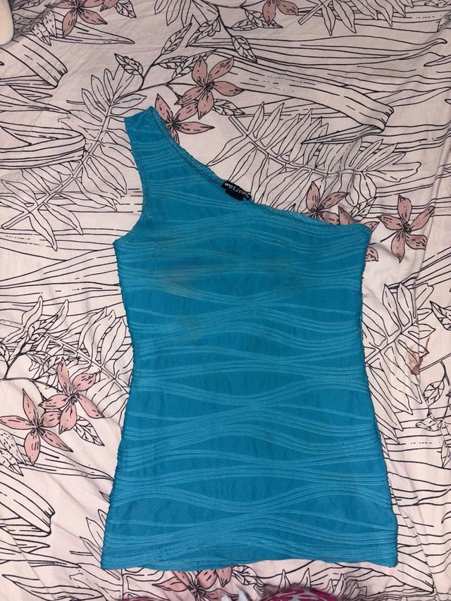 Top Wet Seal Azul Talla Única