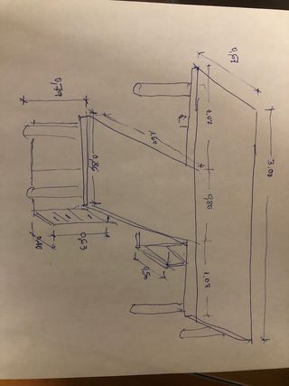 Mesa de despacho madera y metal