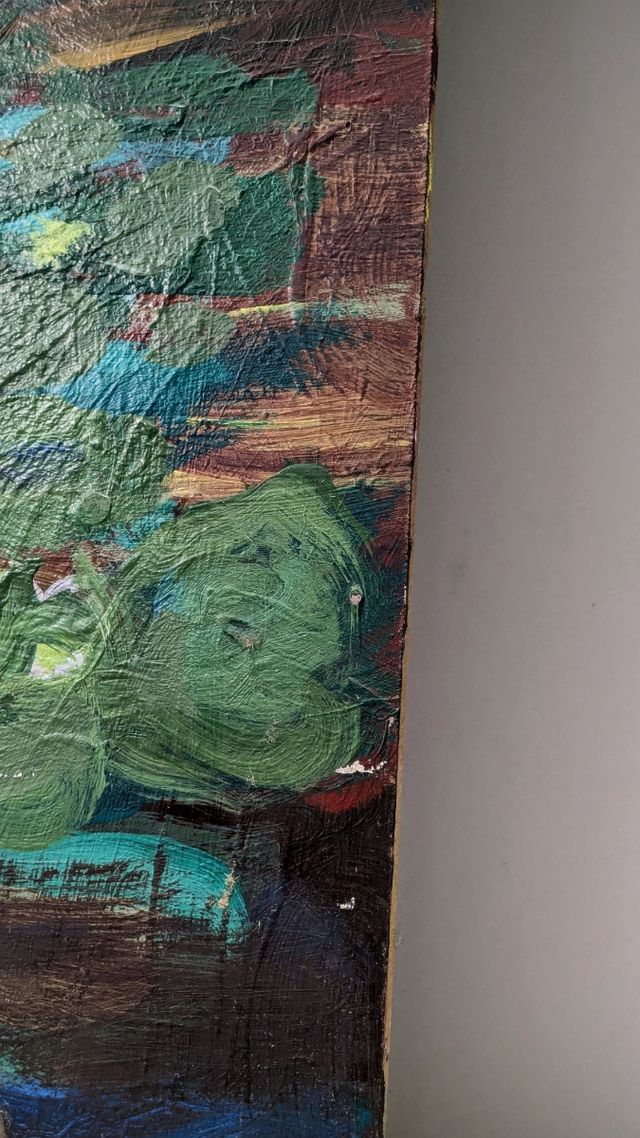 Llopis Beltrá óleo firmado paisaje nenúfares