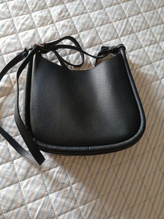 Bolso Negro Piel Texturizada