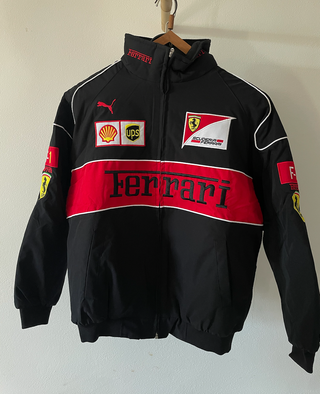 Chaqueta Ferrari Negra Roja Retro F1 Vintage