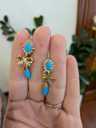 Corales Oro Turquesa Camafeo Lazo