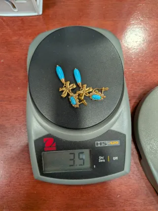 Corales Oro Turquesa Camafeo Lazo