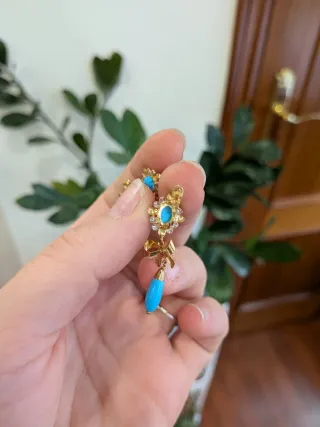 Corales Oro Turquesa Camafeo Lazo