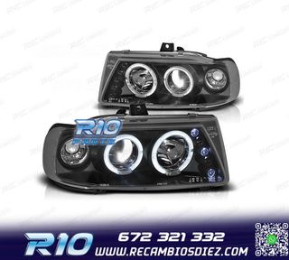 FAROS SEAT IBIZA CORDOBA 6K 93-99 OJOS ANGEL FONDO NEGRO