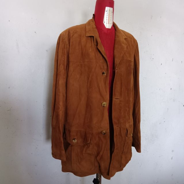 Giacca D68 in pelle scamosciata. Giacca taglia 48