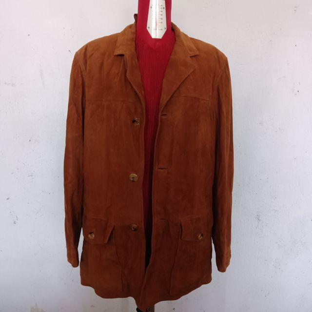 Giacca D68 in pelle scamosciata. Giacca taglia 48