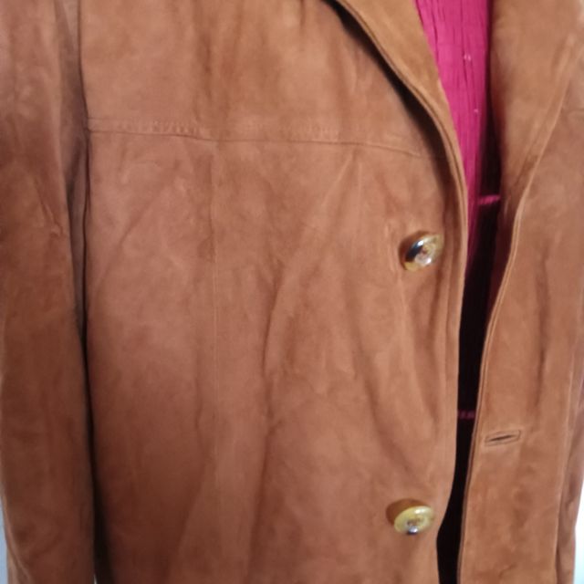 Giacca D68 in pelle scamosciata. Giacca taglia 48