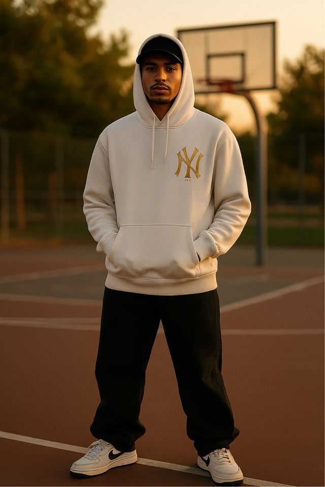 Sudadera New Era Yankees Logo Dorado