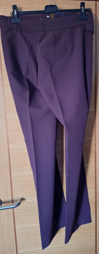 Pantalón MNG Mujer Talla 38 Morado