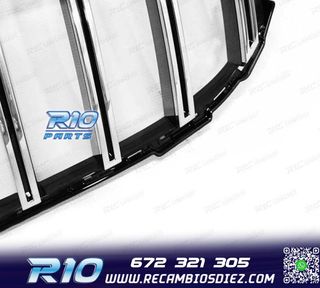 PARRILLA MERCEDES W205 14-18 LOOK AMG GT CROMO NEGRO