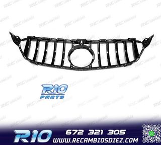PARRILLA MERCEDES W205 14-18 LOOK AMG GT CROMO NEGRO