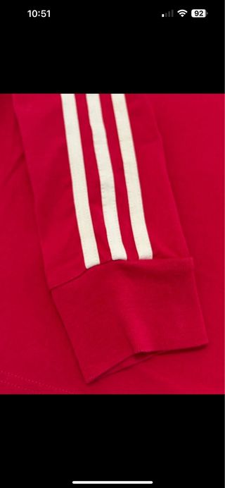 Camiseta Adidas manga larga mujer roja