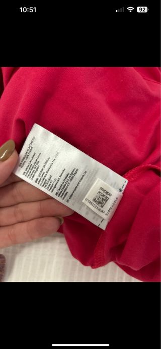 Camiseta Adidas manga larga mujer roja