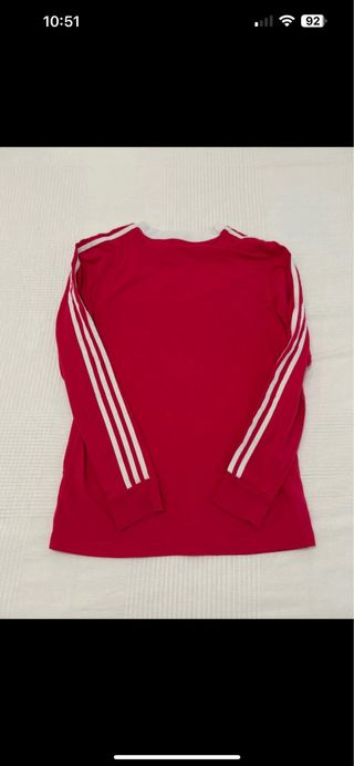 Camiseta Adidas manga larga mujer roja