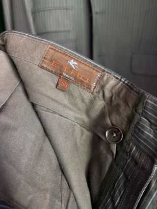 Traje Etro Raya Azul y Gris