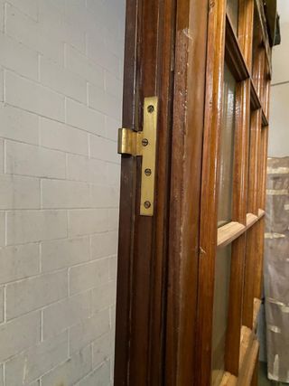 Puerta medio punto Iroko 3,15m alto x 2,10m ancho