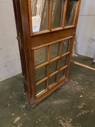 Puerta medio punto Iroko 3,15m alto x 2,10m ancho