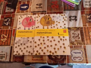 Libro y cuaderno de matemáticas 1°primaria, 3er tr
