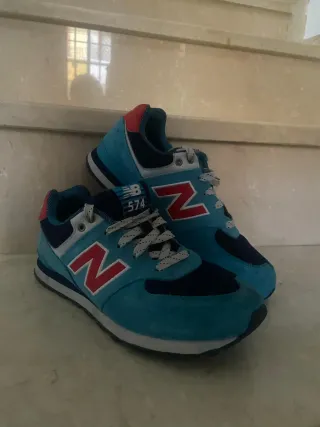 Zapatillas New Balance 574 Azul/Rojo