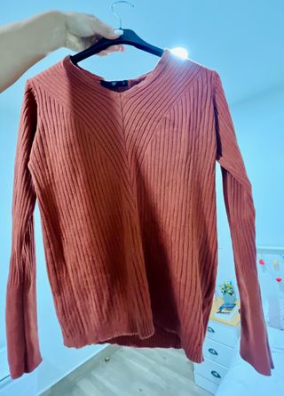 Jersey cuello V de manga larga