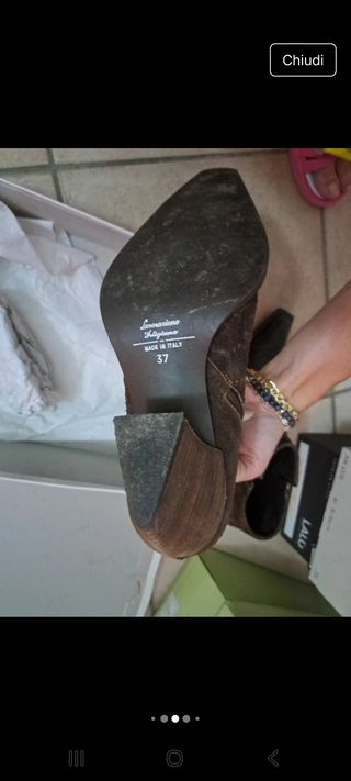 Stivaletti vera pelle marrone 37