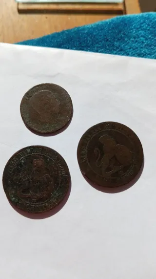 Grupo 8 monedas, de 25 céntimos y de 10 céntimos 