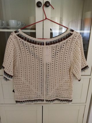 Camisa crochet manga corta Mulaya