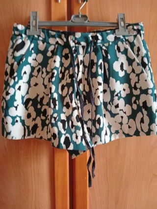 Shorts de cintura alta con estampado