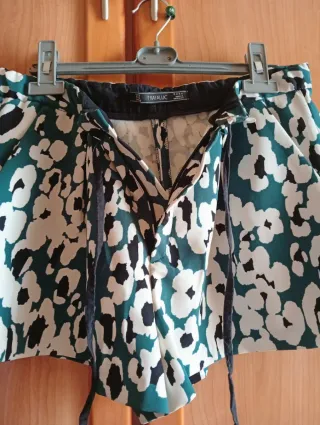 Shorts de cintura alta con estampado