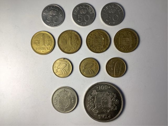 Conjunto 12 monedas Españolas antiguas Epoca J.C.I