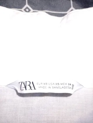 Vestido Zara volantes blanco Talla XS