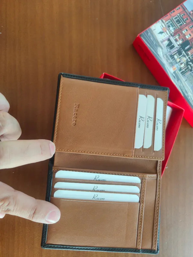 Billetera Racero Negra y Marrón