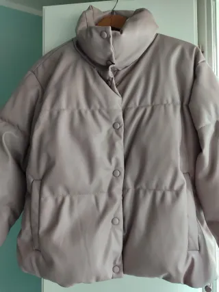 Chaqueta efecto encerado rosa palo