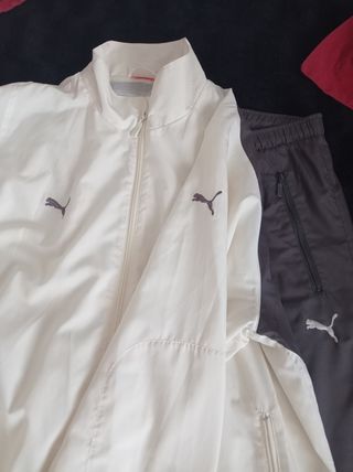 Chándal Puma Blanco y Gris de hombre