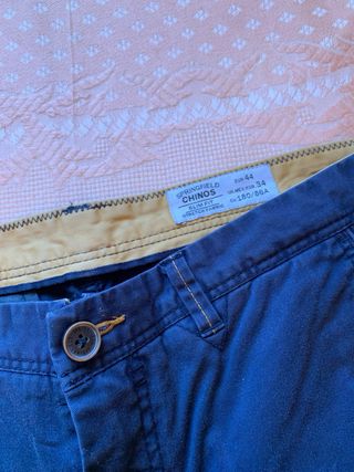 Pantalones Chinos Azul