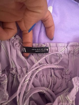 Pantalones de pijama Zara rayas lila