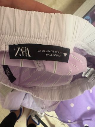 Pantalones de pijama Zara rayas lila