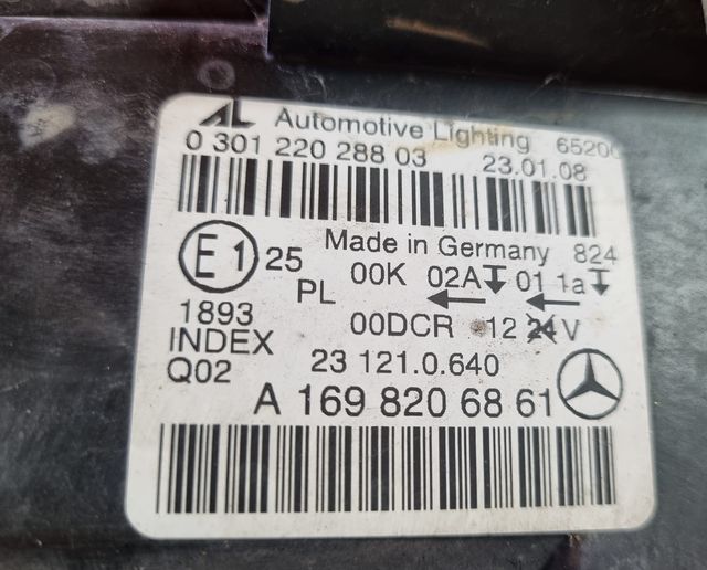 Faro Derecho Mercedes Benz Clase A W169