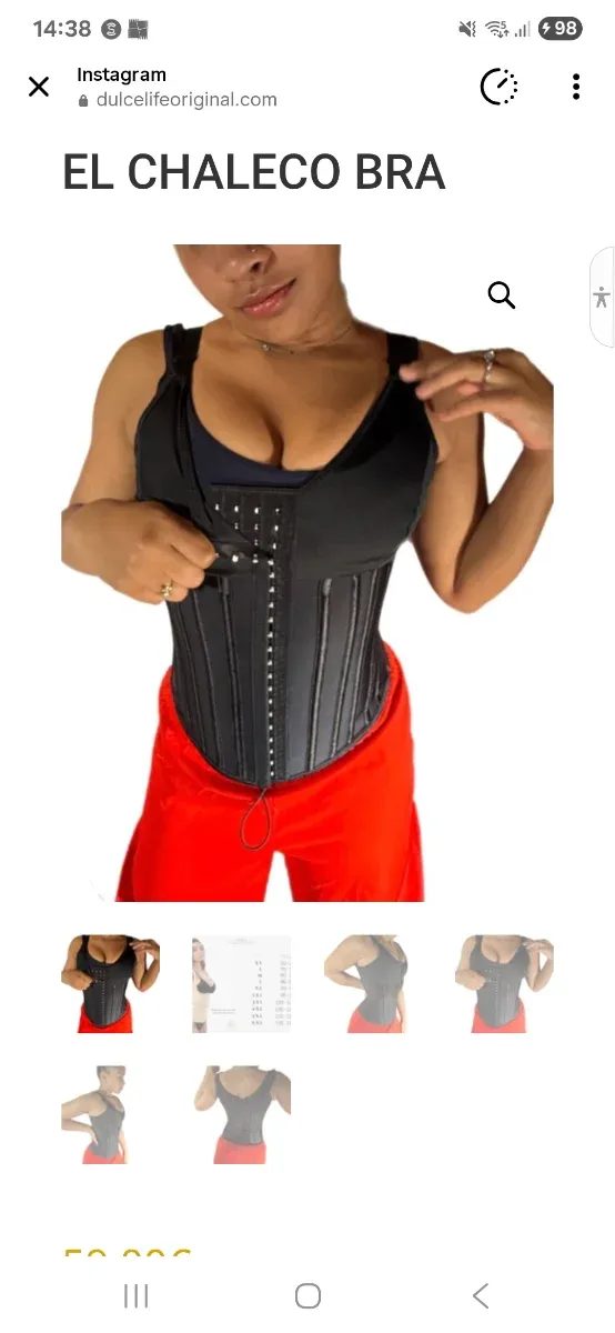 Faja reductora con sujetador