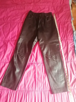 Pantalón de piel negro Talla XS