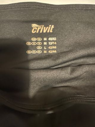 Conjunto deportivo Crivit negro mujer