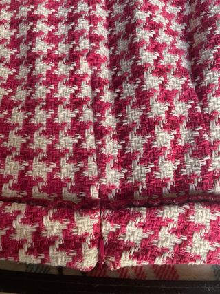 Falda larga Zara Tweed fucsia y blanco roto 