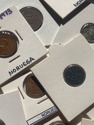 Lote 11 monedas Noruega