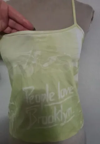 Top donna verde e bianco