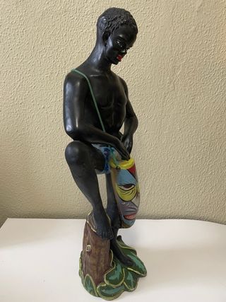 Figura Escayola Africano Años 50