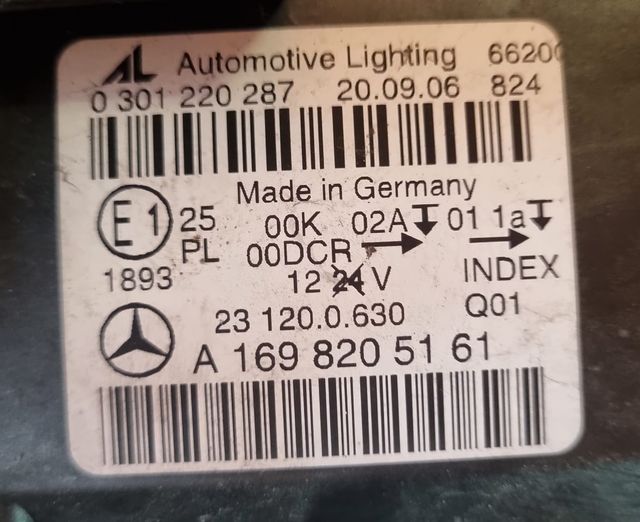 Faro Izquierdo Mercedes Clase A W169