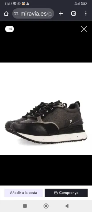 Zapatillas Giosseppo Negras Mujer